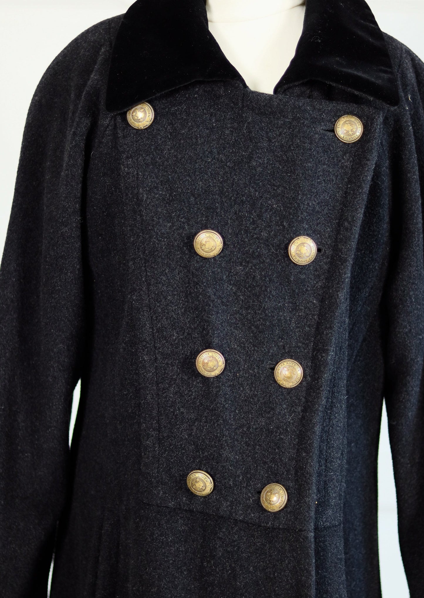 Svenska Amerika Linien manteau Cachemire et laine