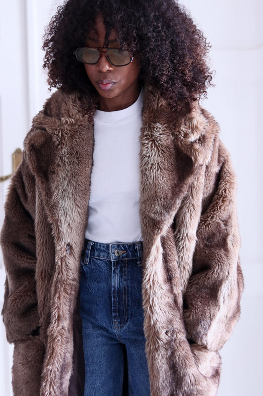 Exeko Paris manteau en fausse fourrure