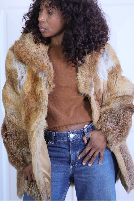 FAIT MAIN manteau fourrure