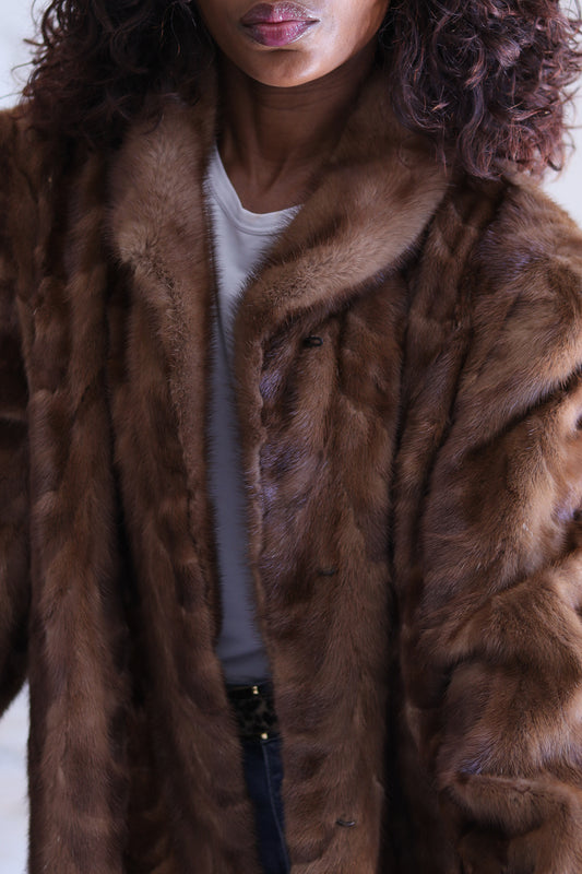 Pierrot Le Loup manteau en vison