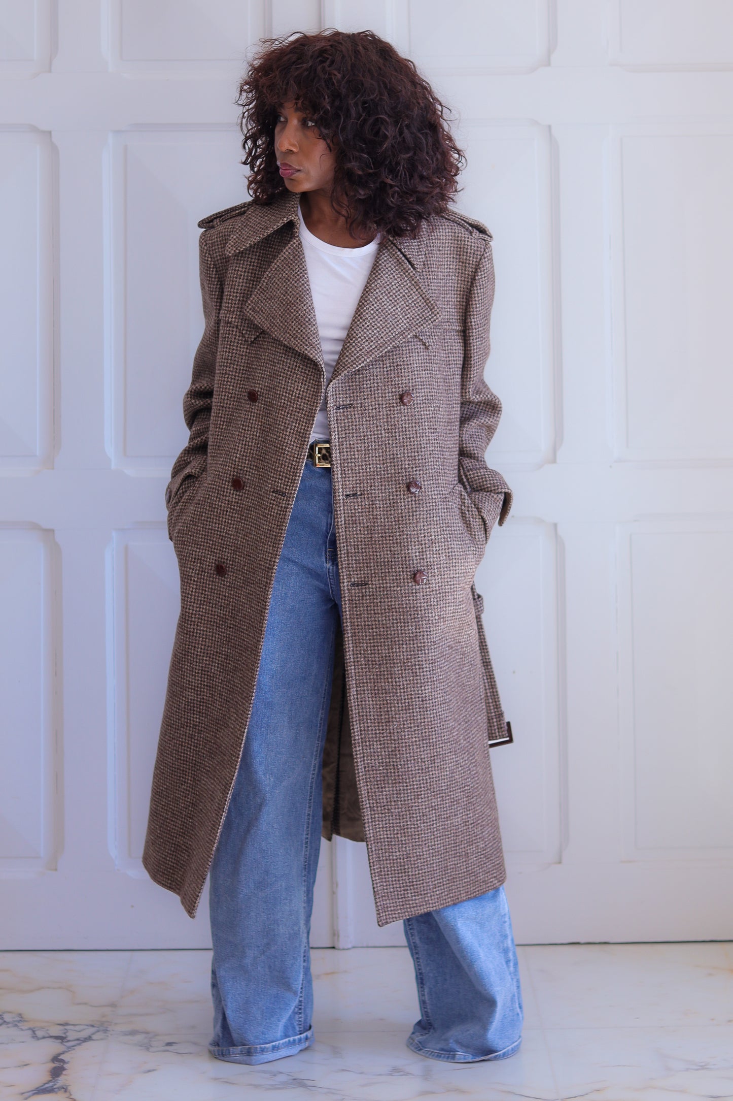 Manteau tweed années 1960