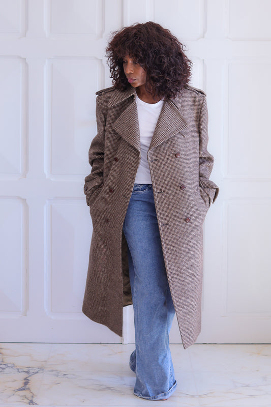 Manteau tweed années 1960