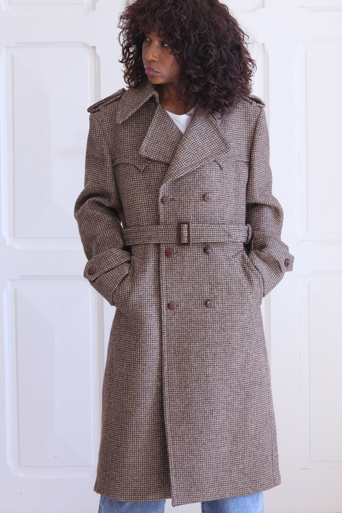 Manteau tweed années 1960