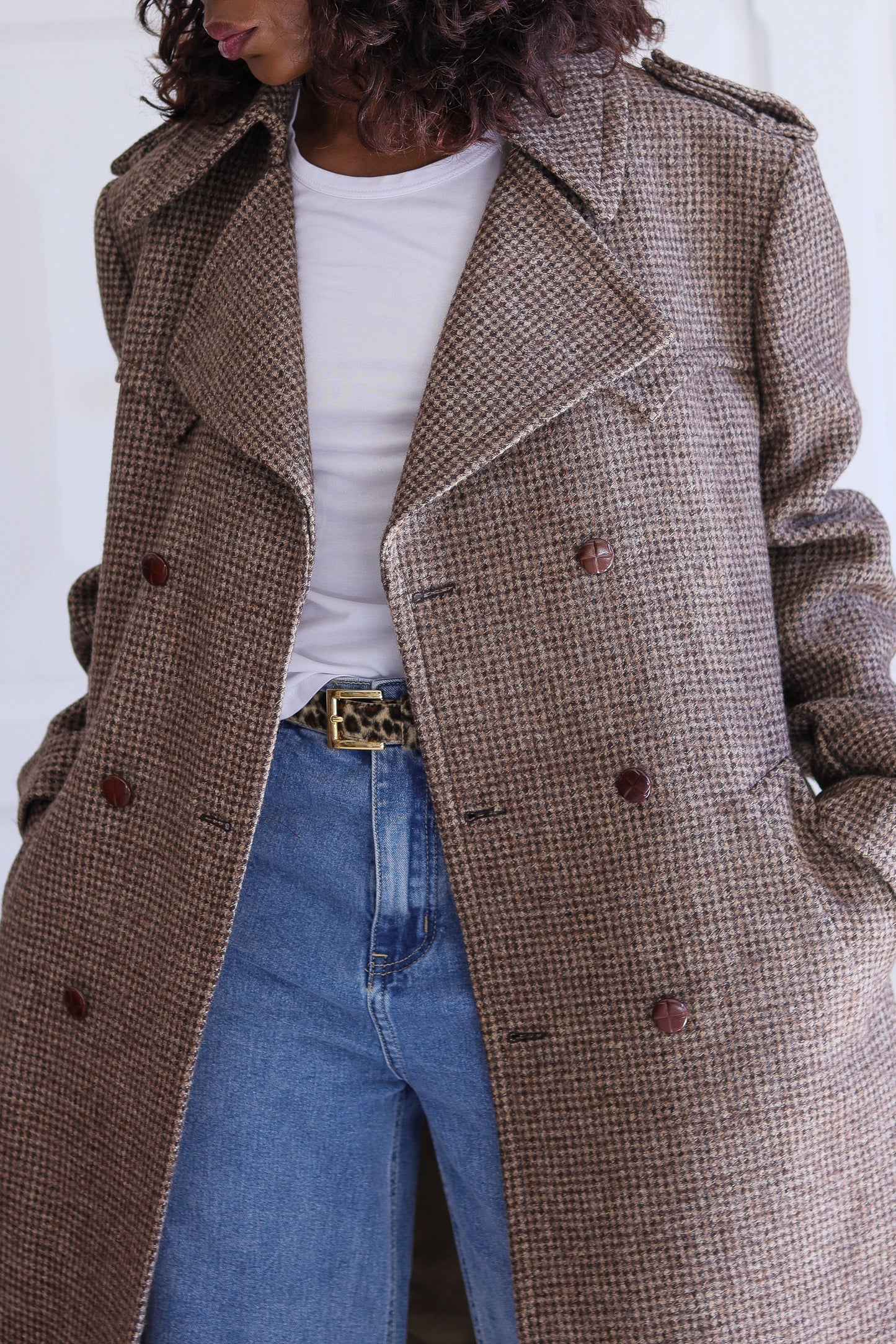 Manteau tweed années 1960