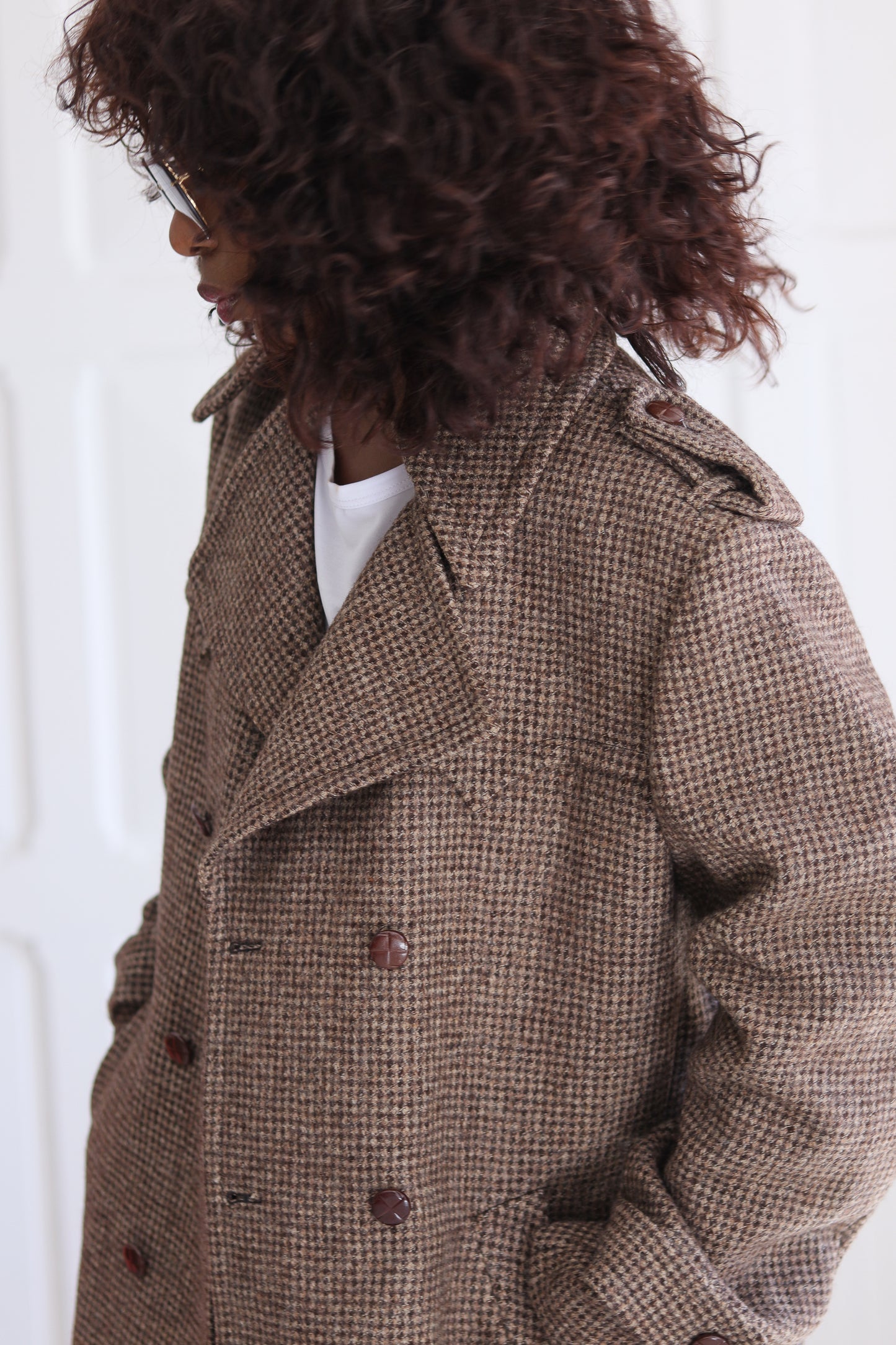 Manteau tweed années 1960