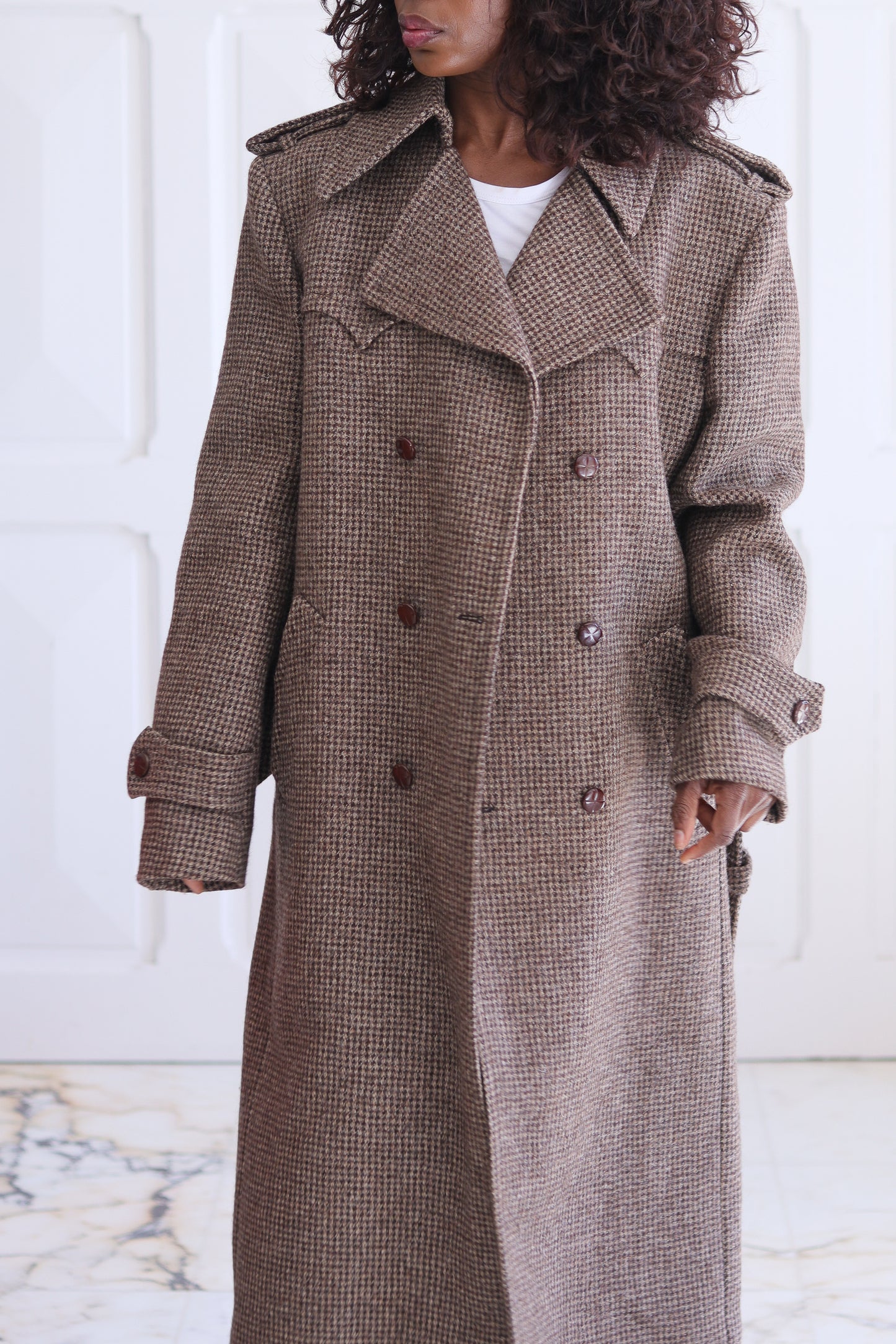 Manteau tweed années 1960