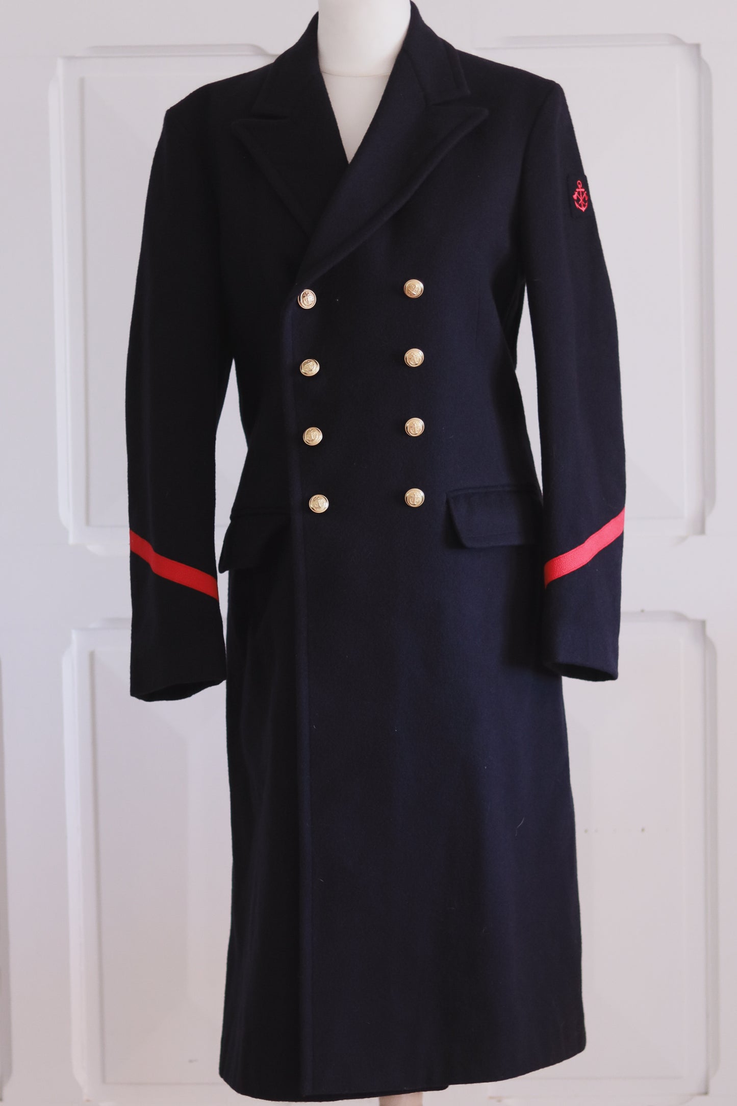 Manteau officier marine en laine