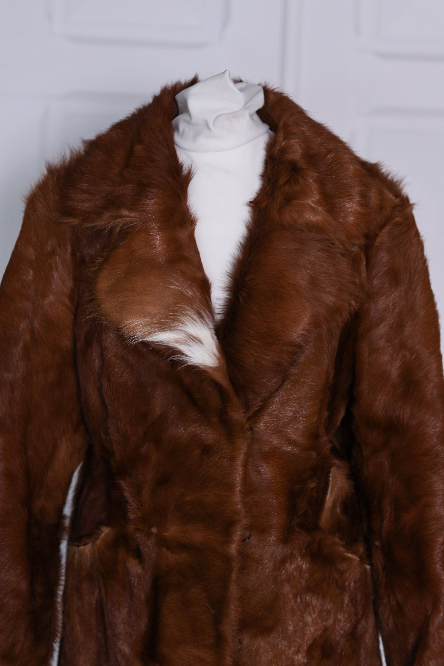 Veste en poils rasés de vache