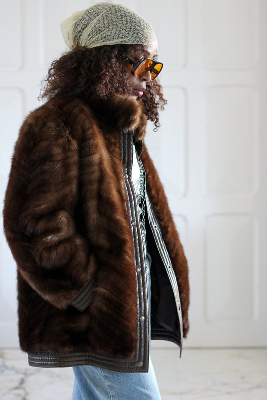 Franklin Simon blouson fourrure vison