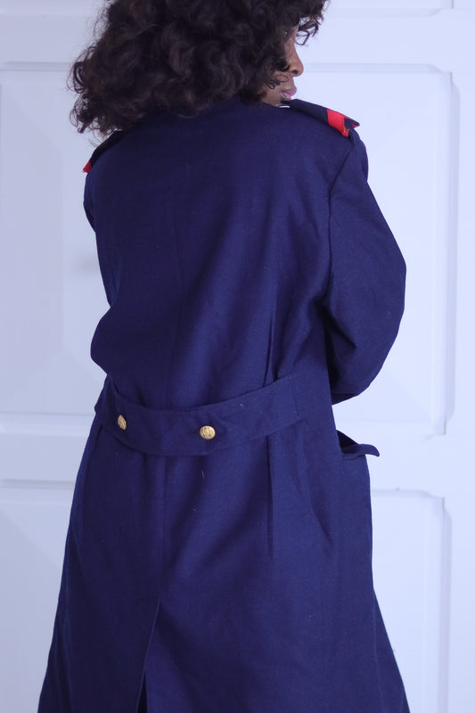Manteau officier en laine