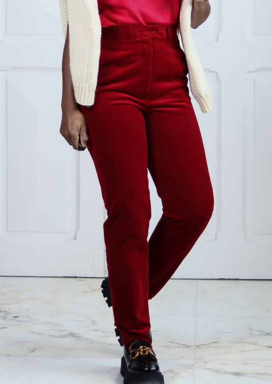 SYM pantalon fuseau en velours