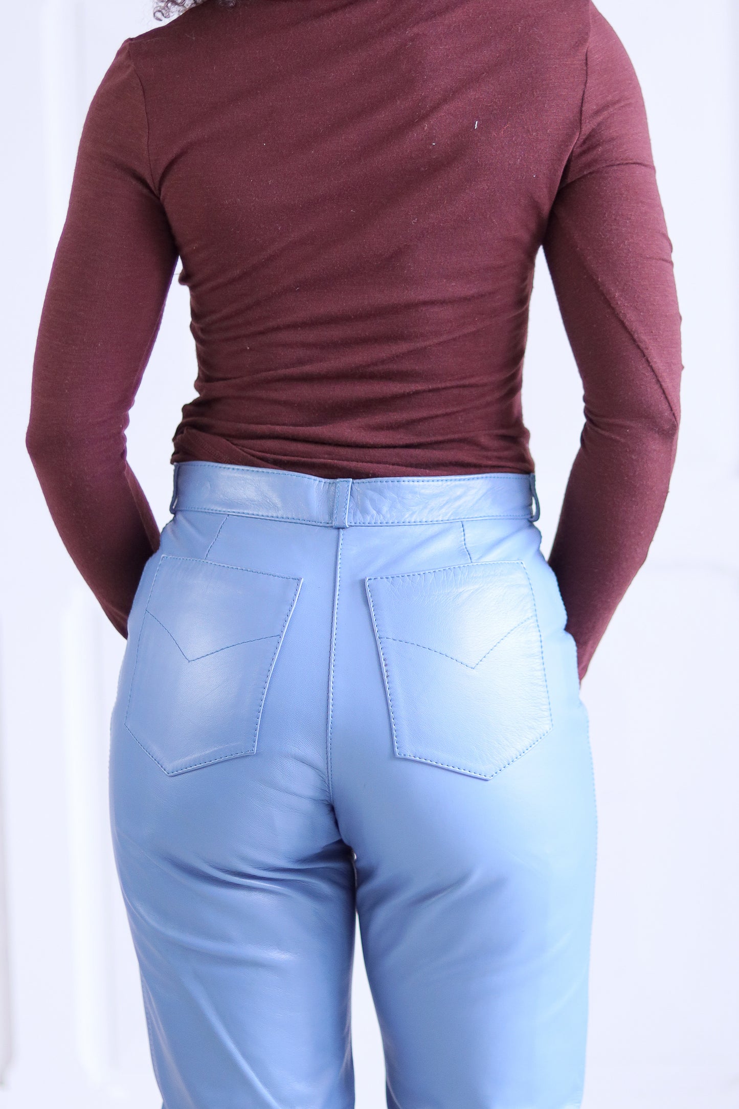 Mundlypiel pantalon cuir bleu