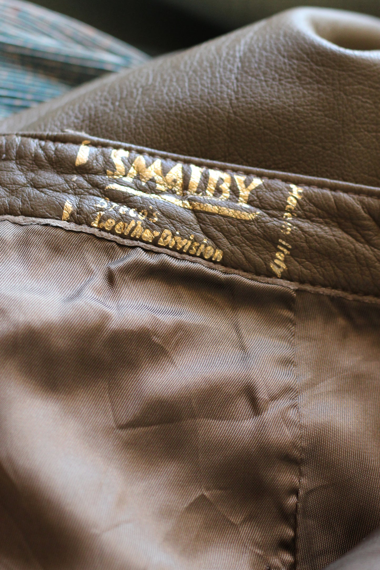 Smalby pantalon cuir taupe