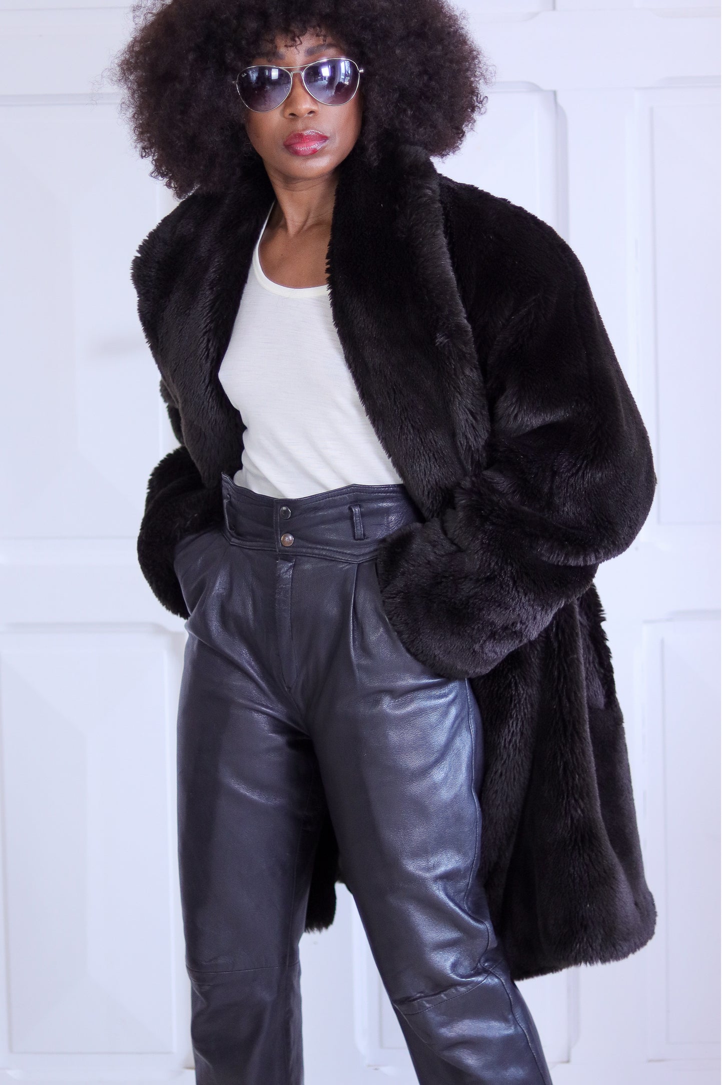 Pantalon cuir 1980