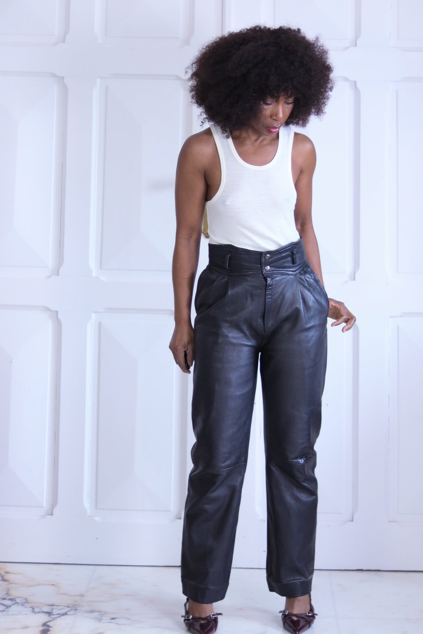 Pantalon cuir 1980