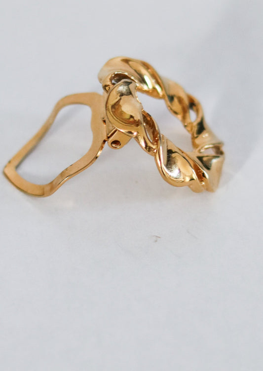 Pince à foulard métal doré rond