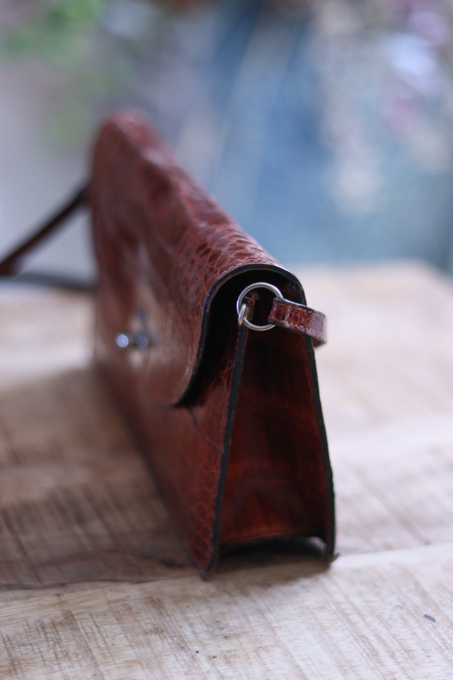 Pochette cuir exotique