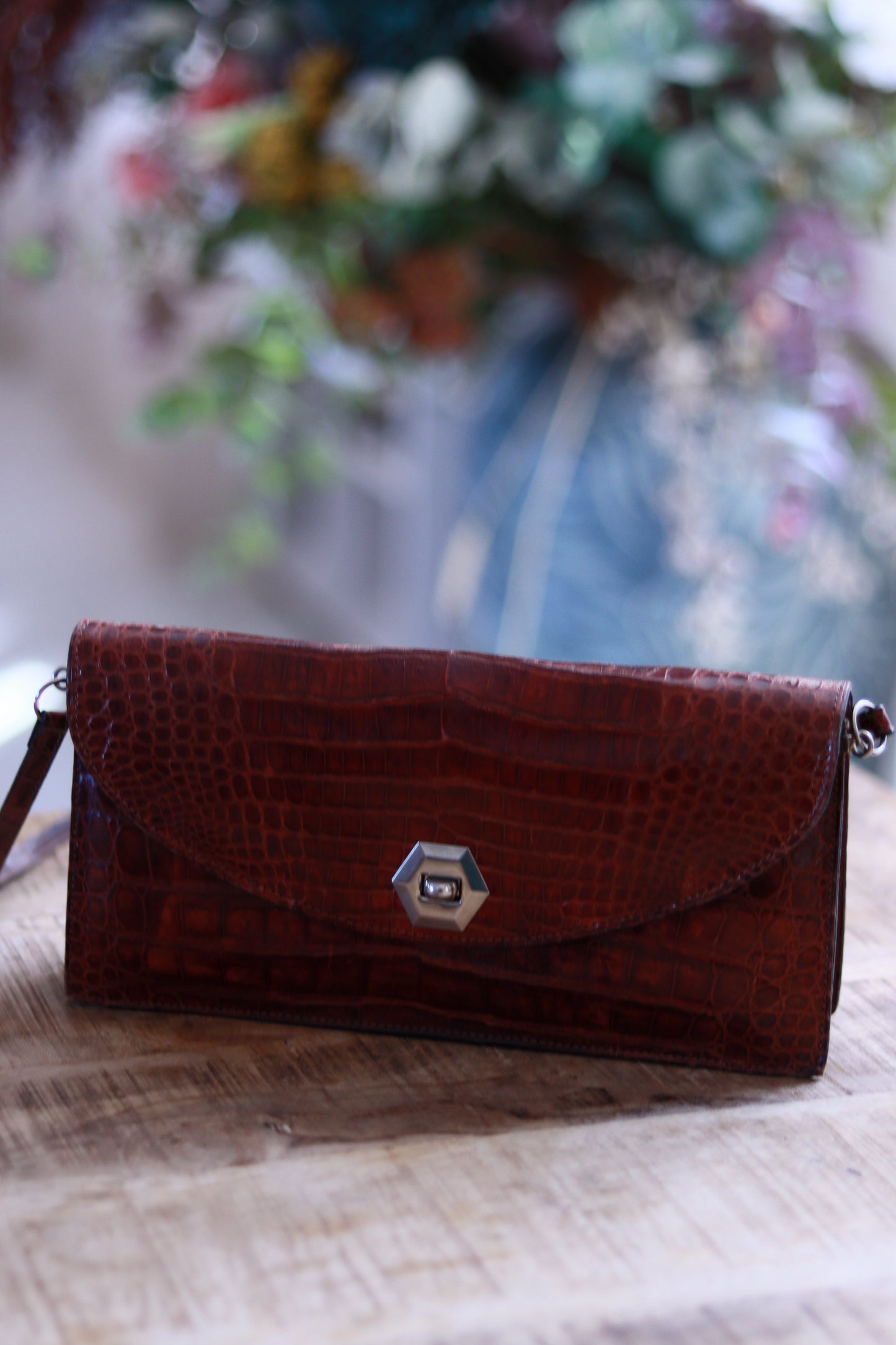 Pochette cuir exotique