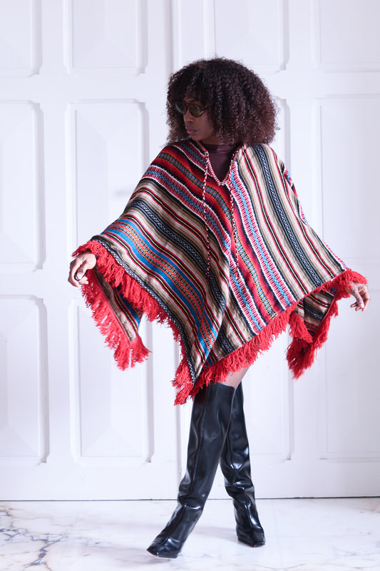 Fait main poncho artisanal