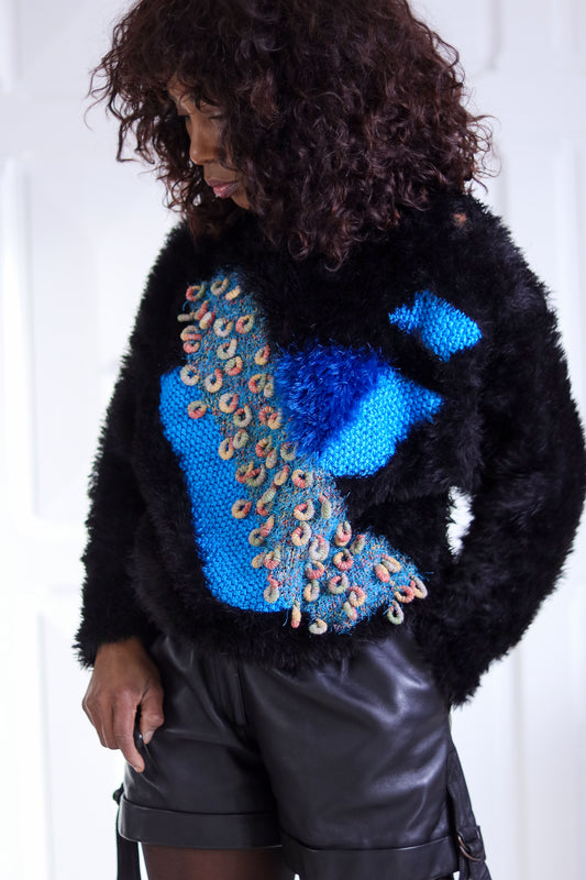 Pull tricot fait main