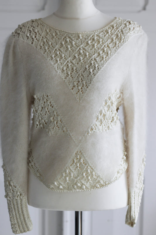 Fait main tricot angora et mohair