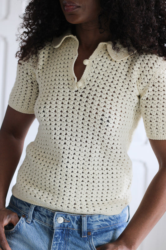 Tricot fait main vintage années 1970