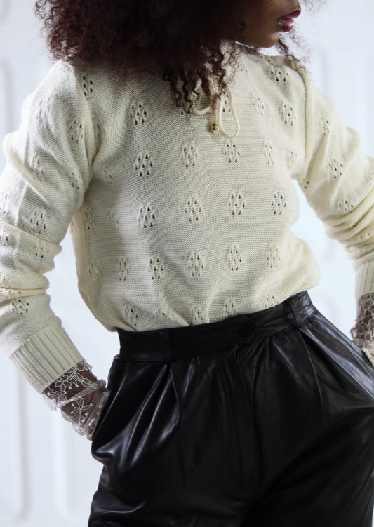 FAIT MAIN tricot vintage 1950