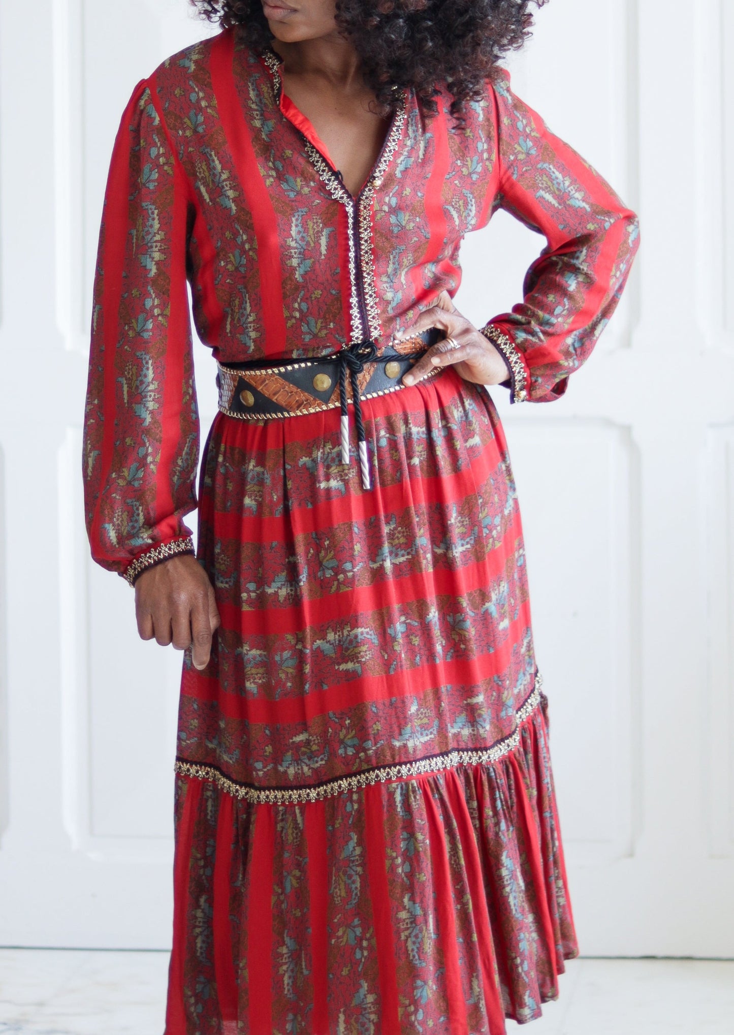 Ceinture cuir et métal