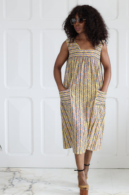 Robe d'intérieur vintage à motifs