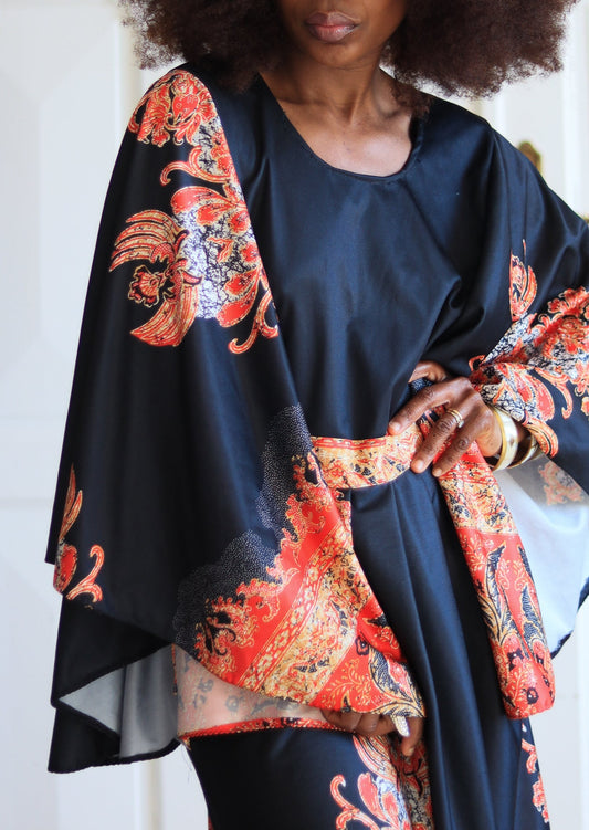 Robe bohème manches évasées