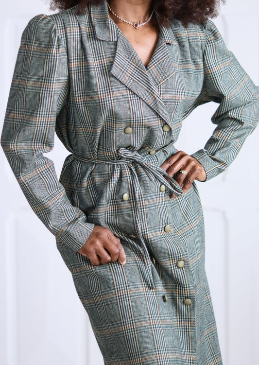 robe vintage des années 1980 à motifs