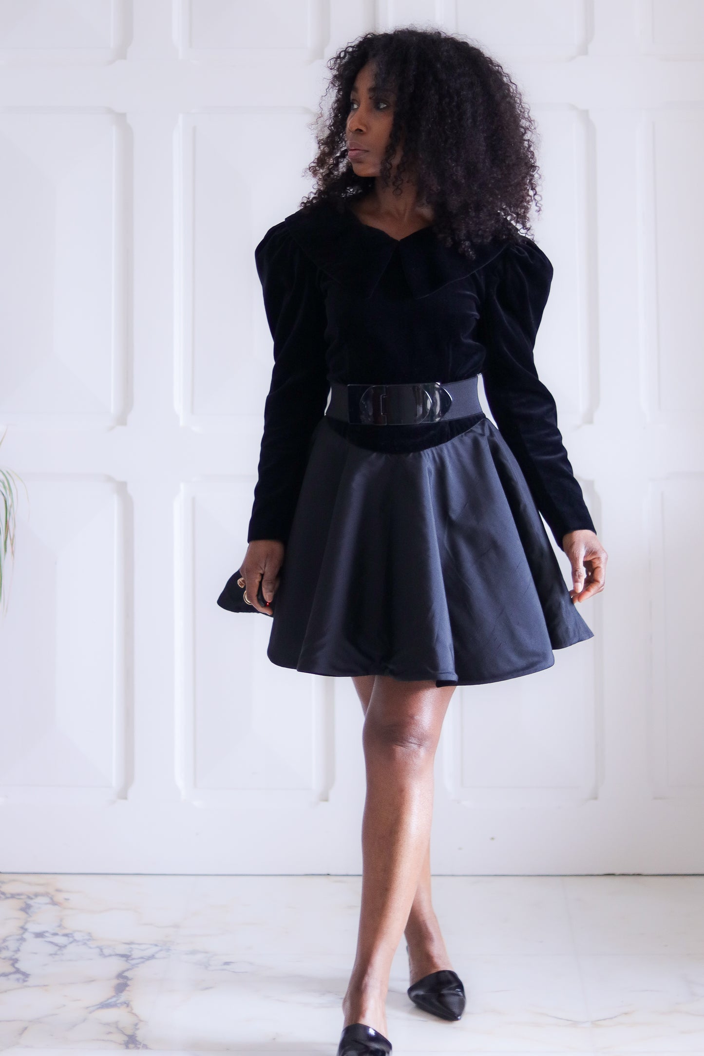 Robe cocktail col Claudine