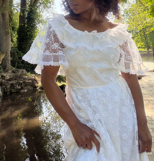 Esprit bohème fait main robe de mariée