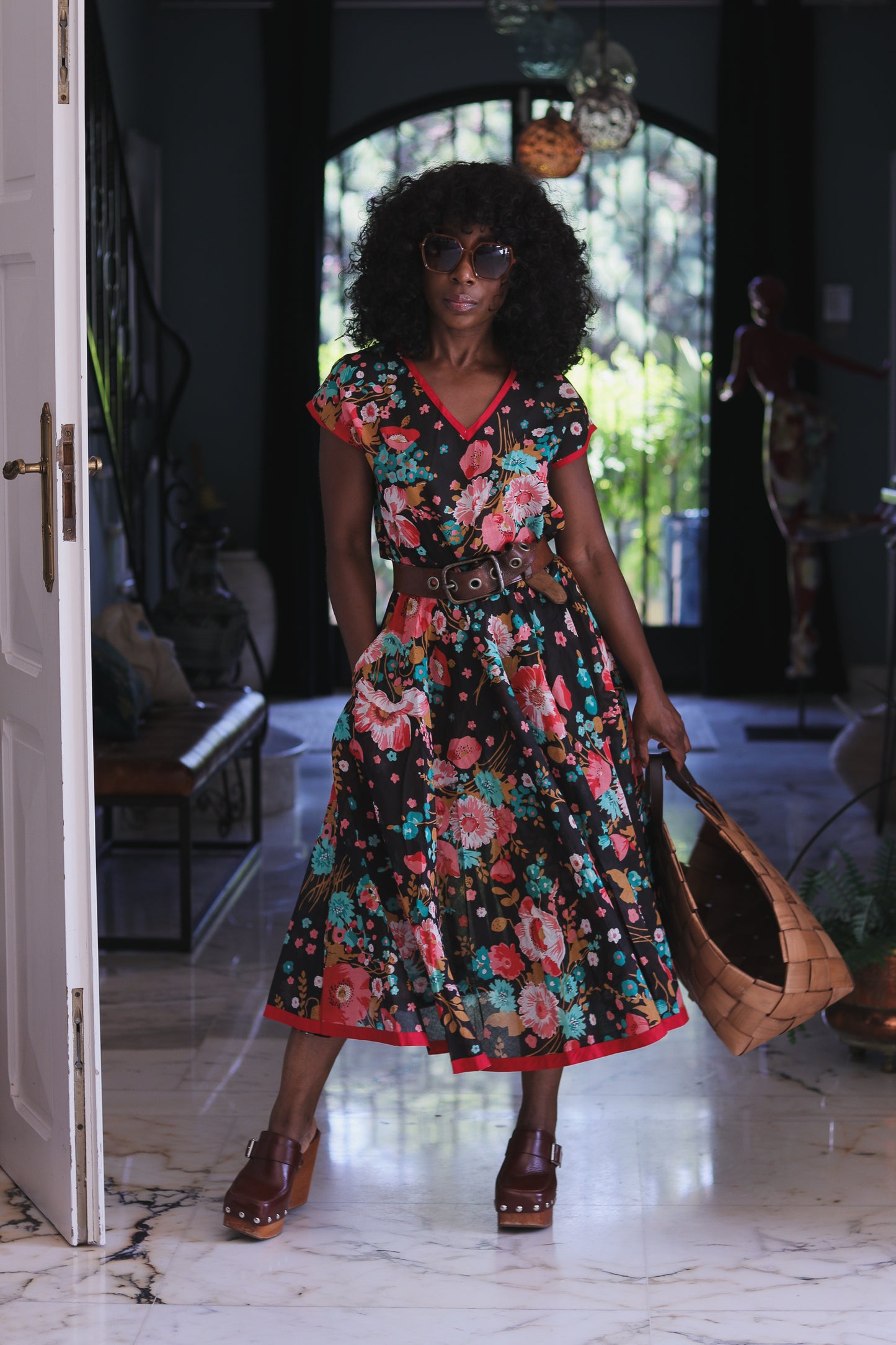 Robe florale vintage