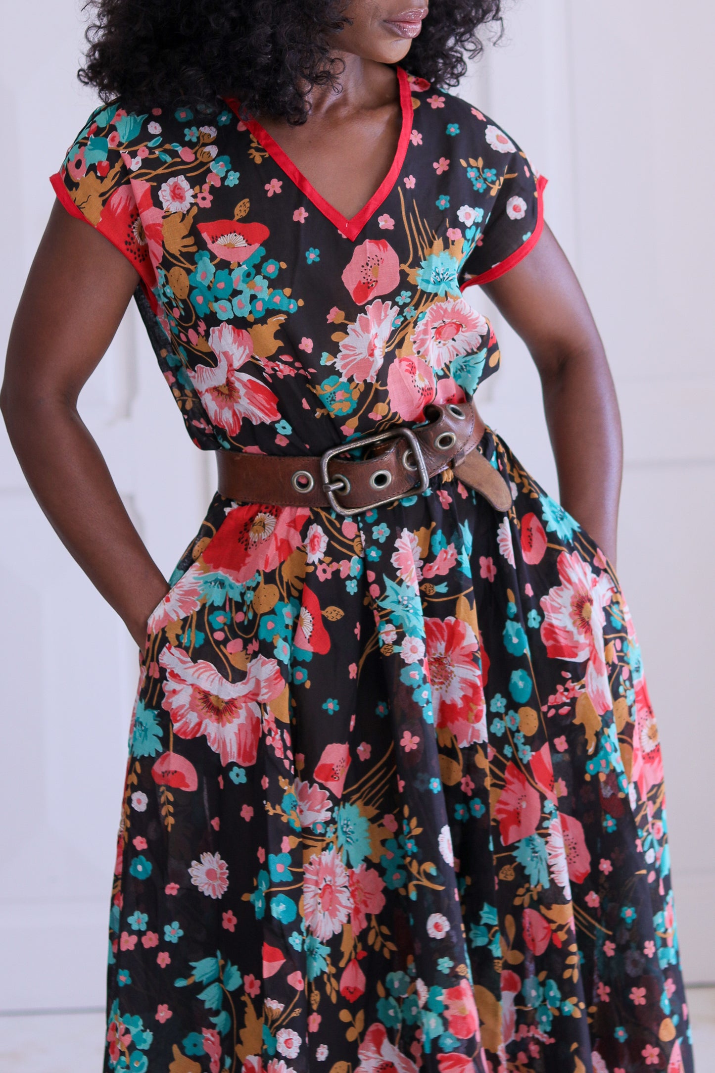Robe florale vintage