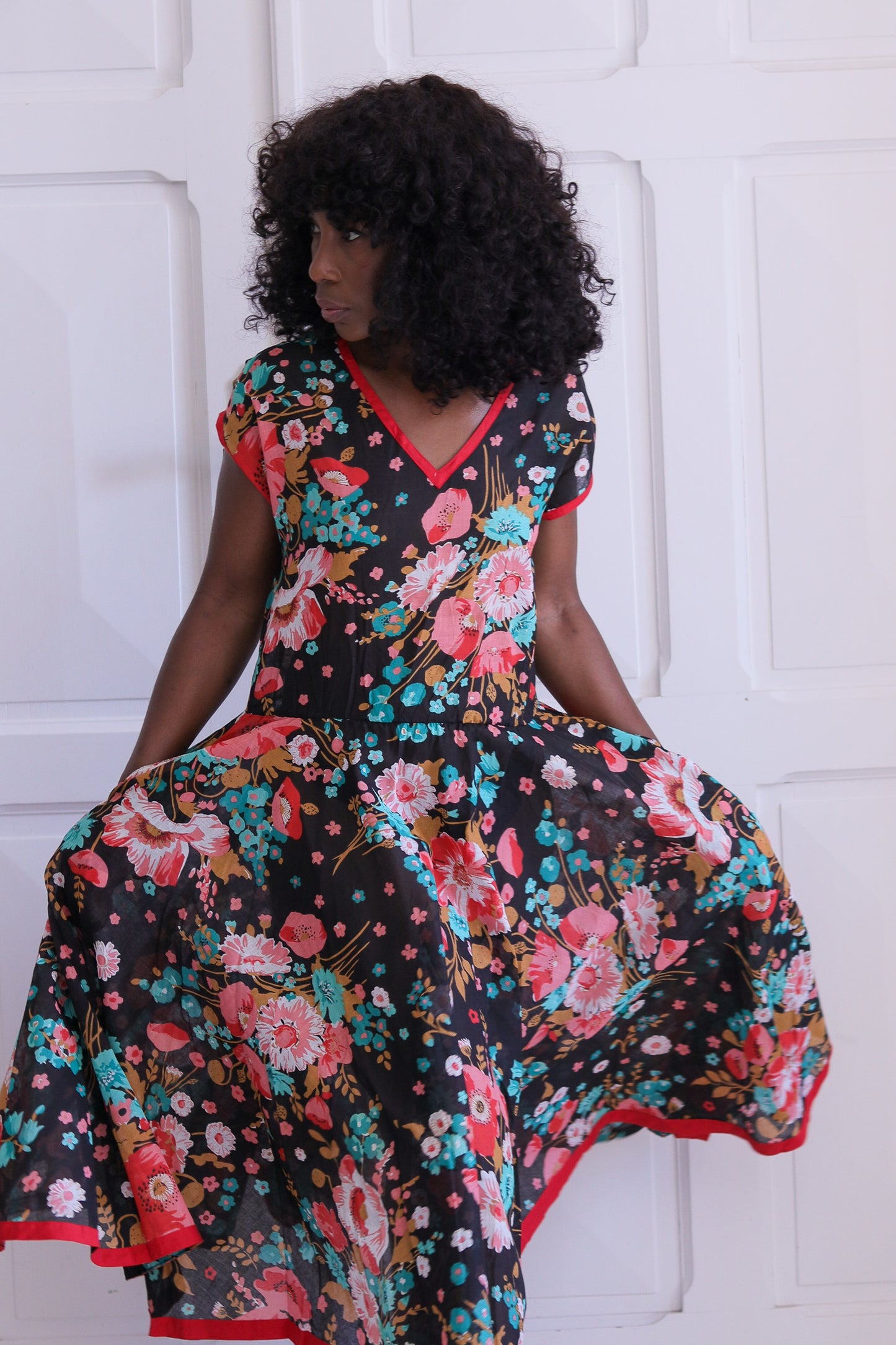 Robe florale vintage