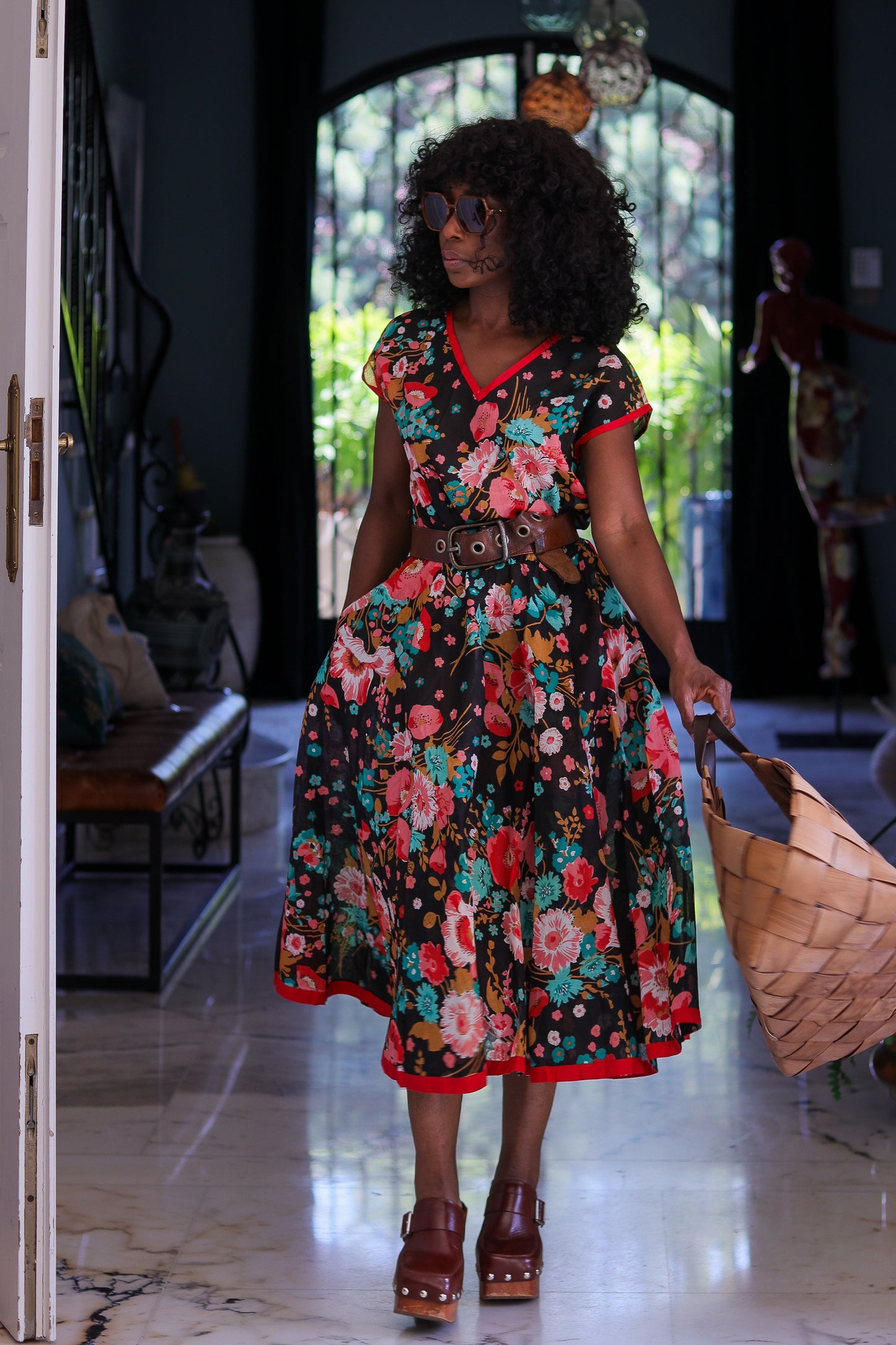 Robe florale vintage