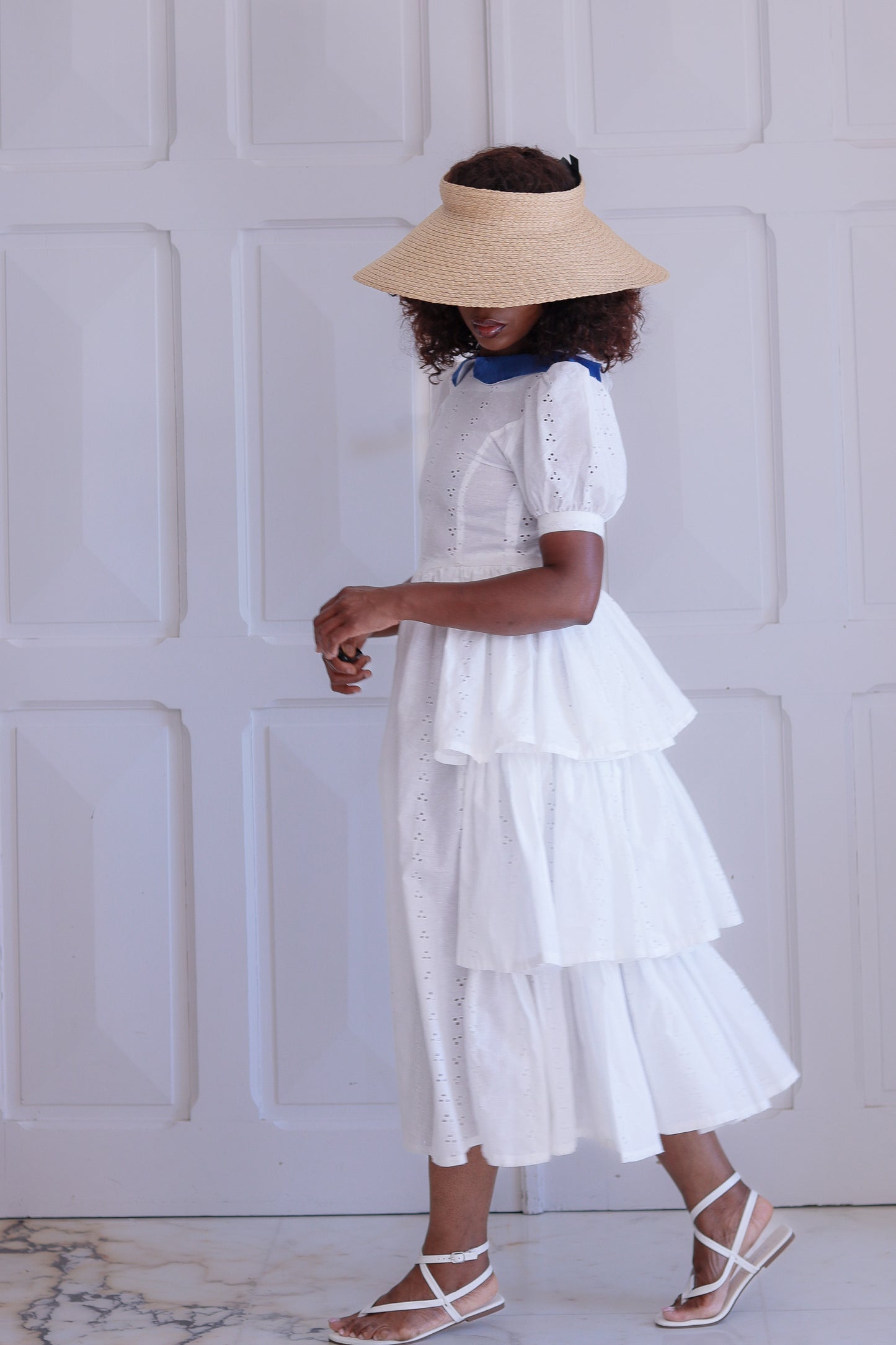 Fait main robe vintage broderie anglaise