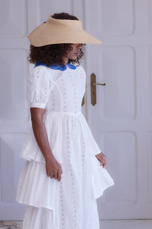Fait main robe vintage broderie anglaise