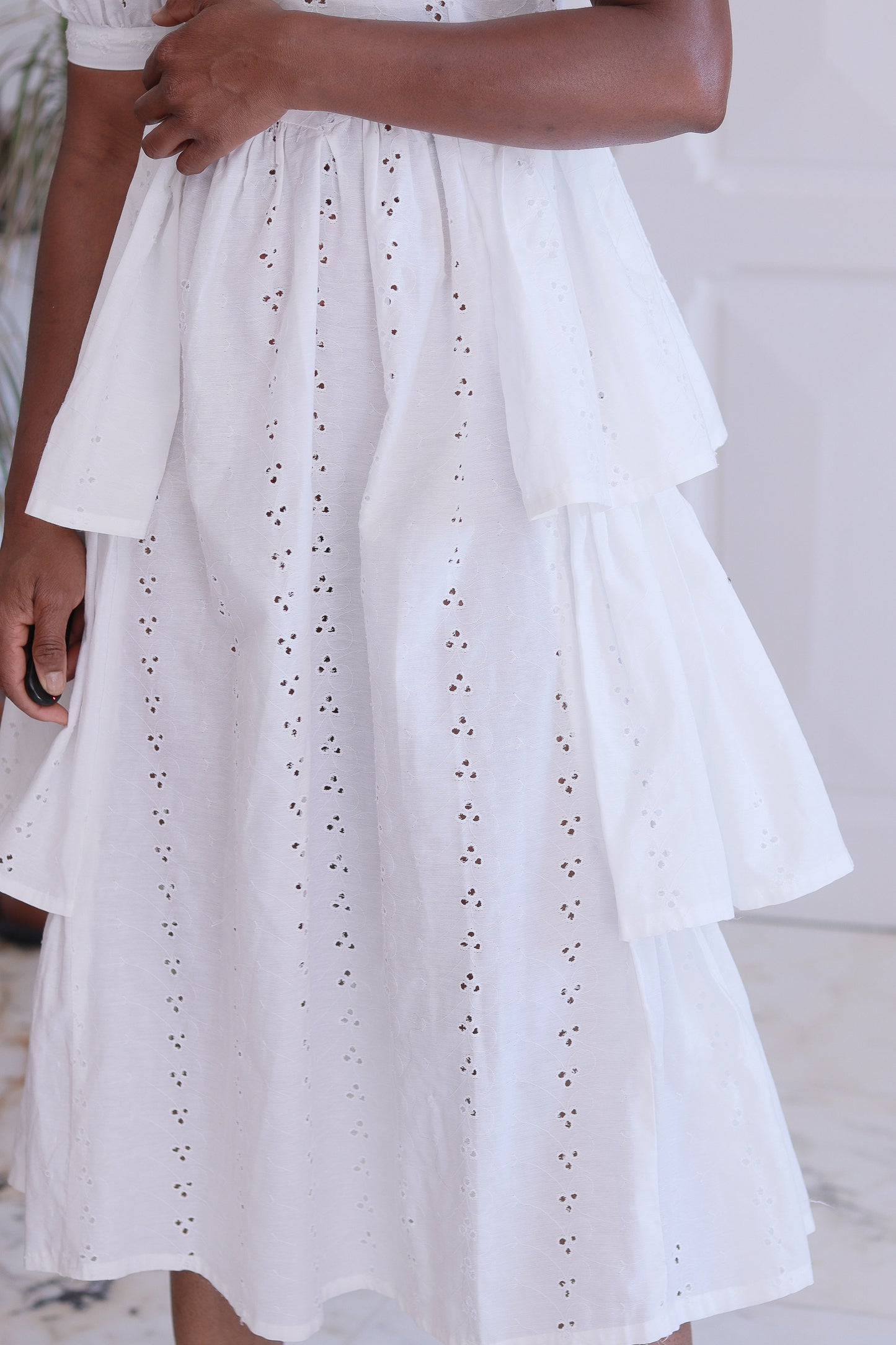 Fait main robe vintage broderie anglaise