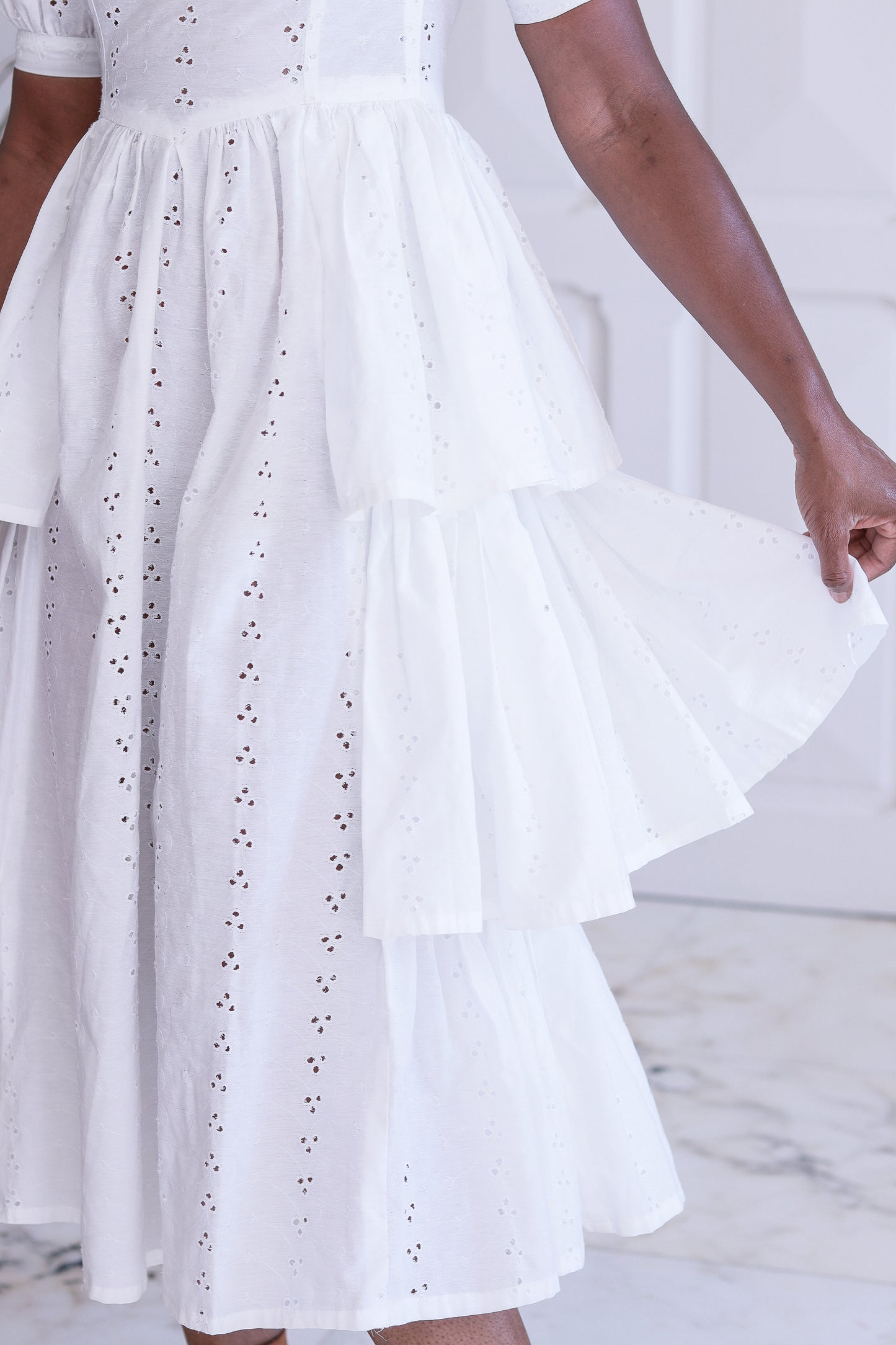 Fait main robe vintage broderie anglaise