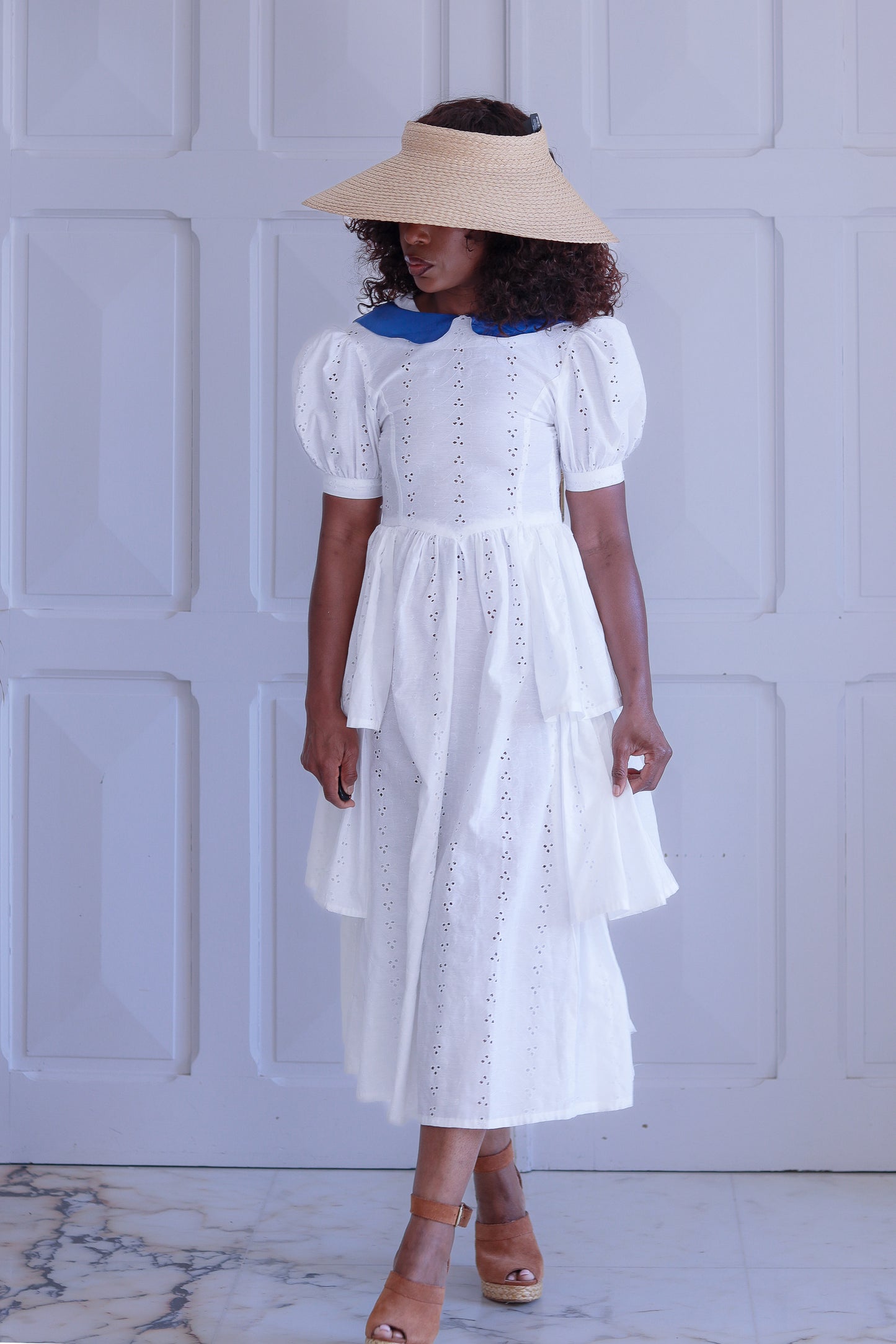 Fait main robe vintage broderie anglaise