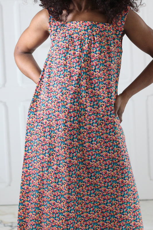 Fait main robe à motifs floraux