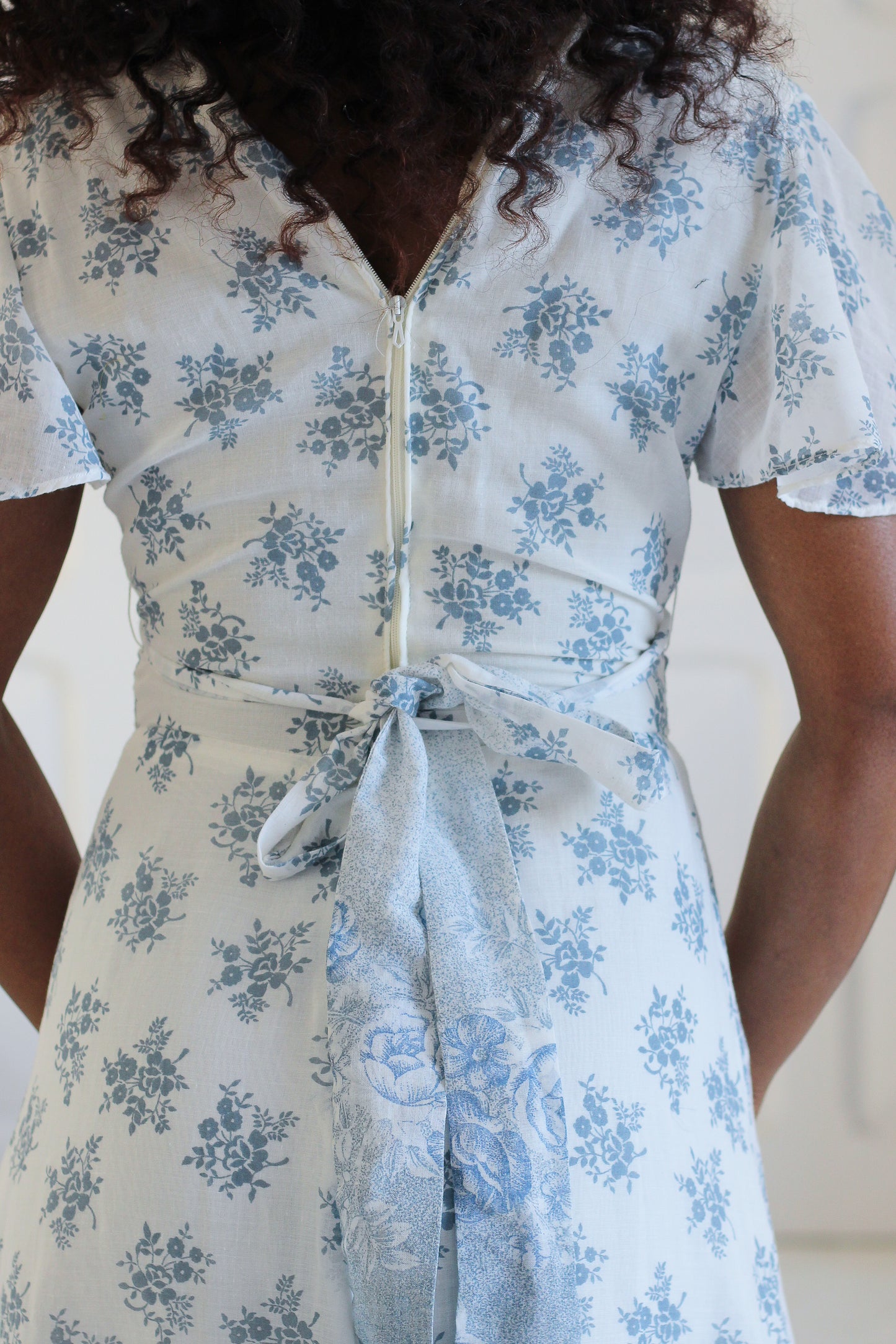 Fait main longue robe fleurie