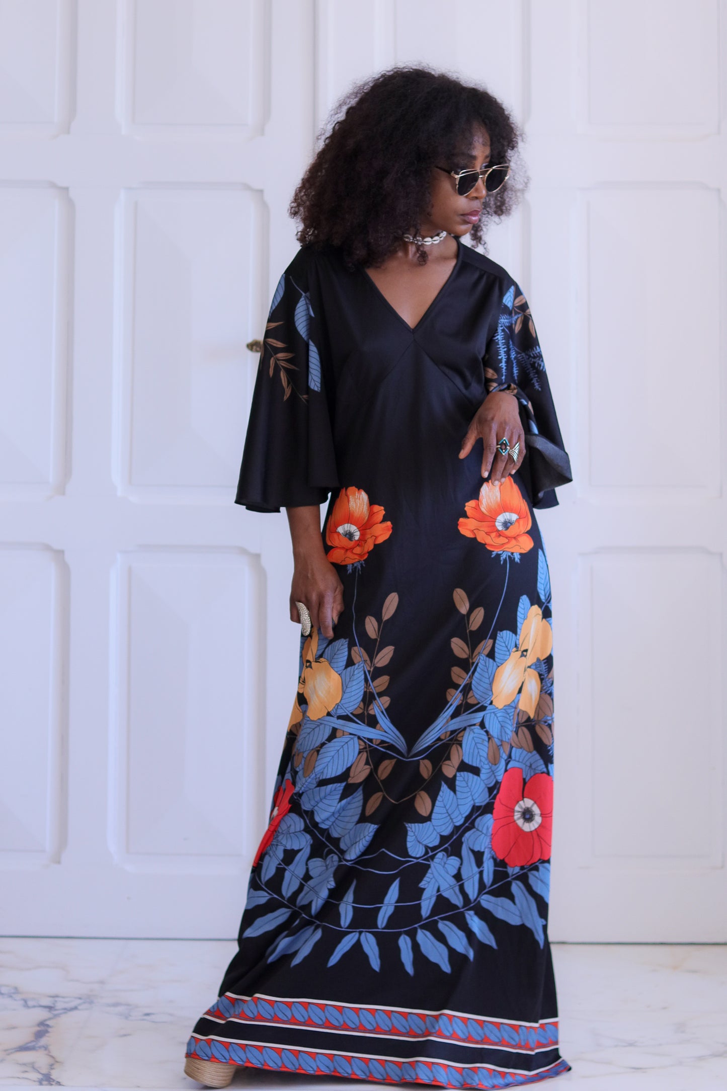 Robe bohème à motifs