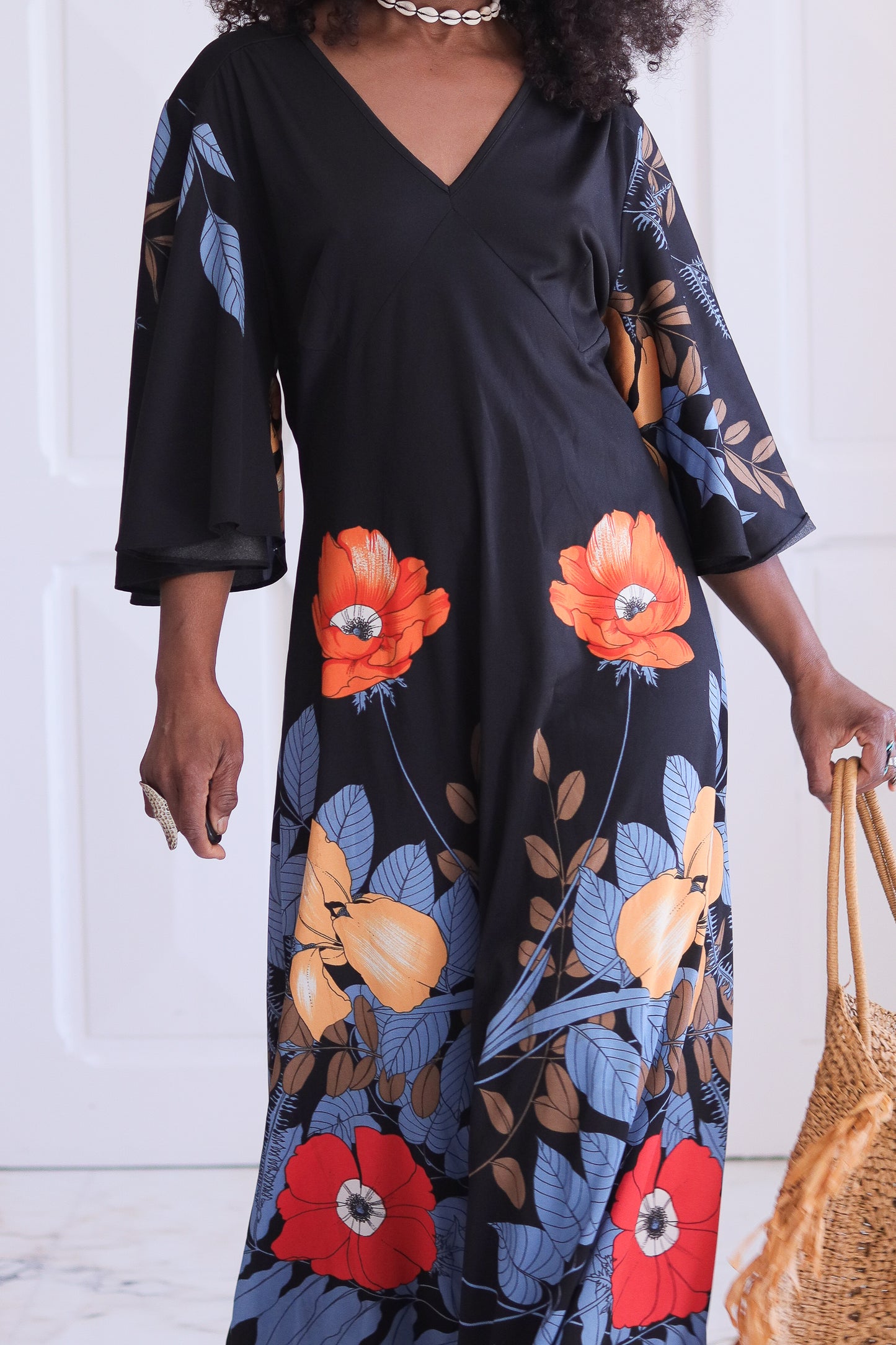 Robe bohème à motifs