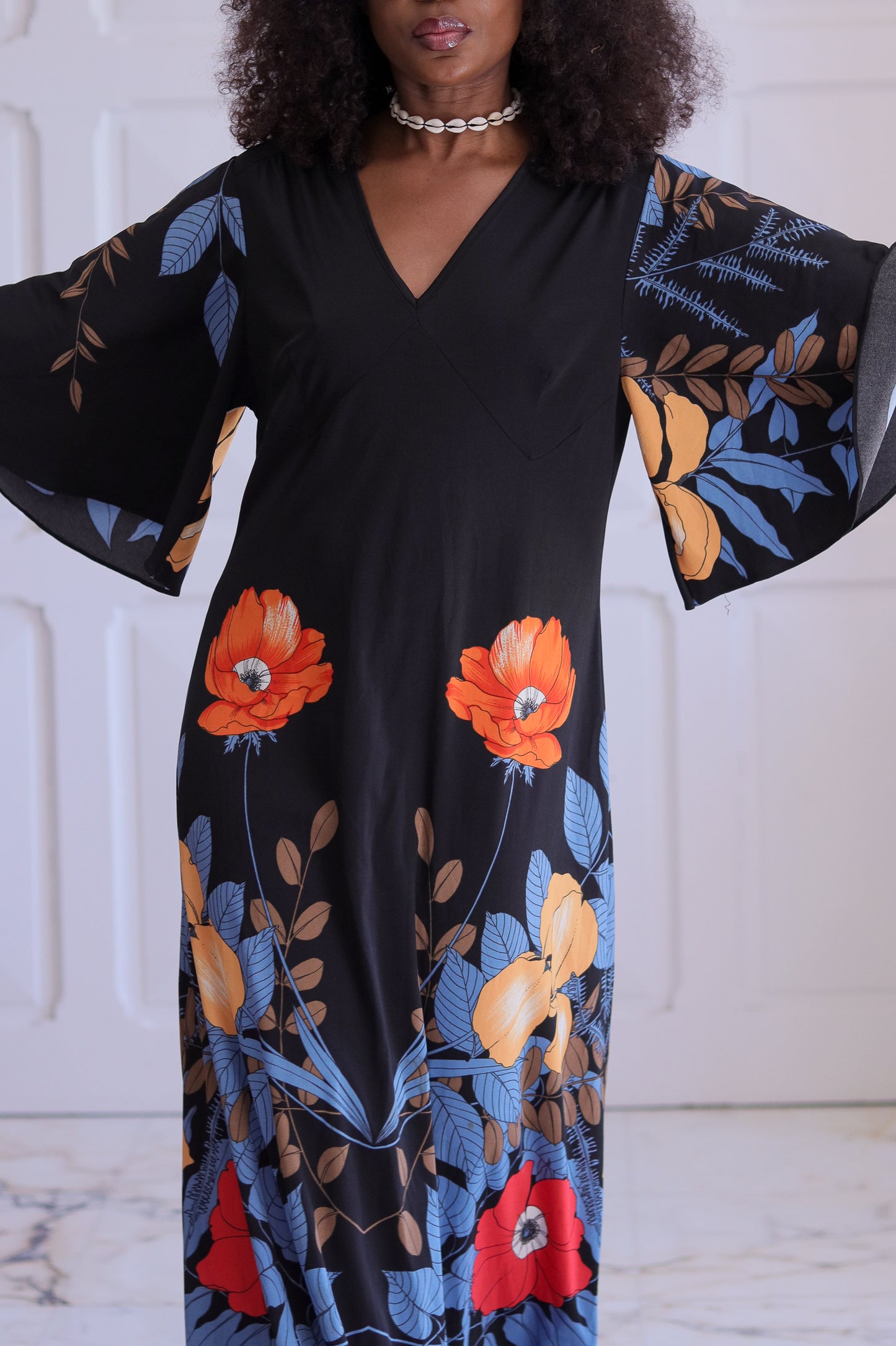 Robe bohème à motifs