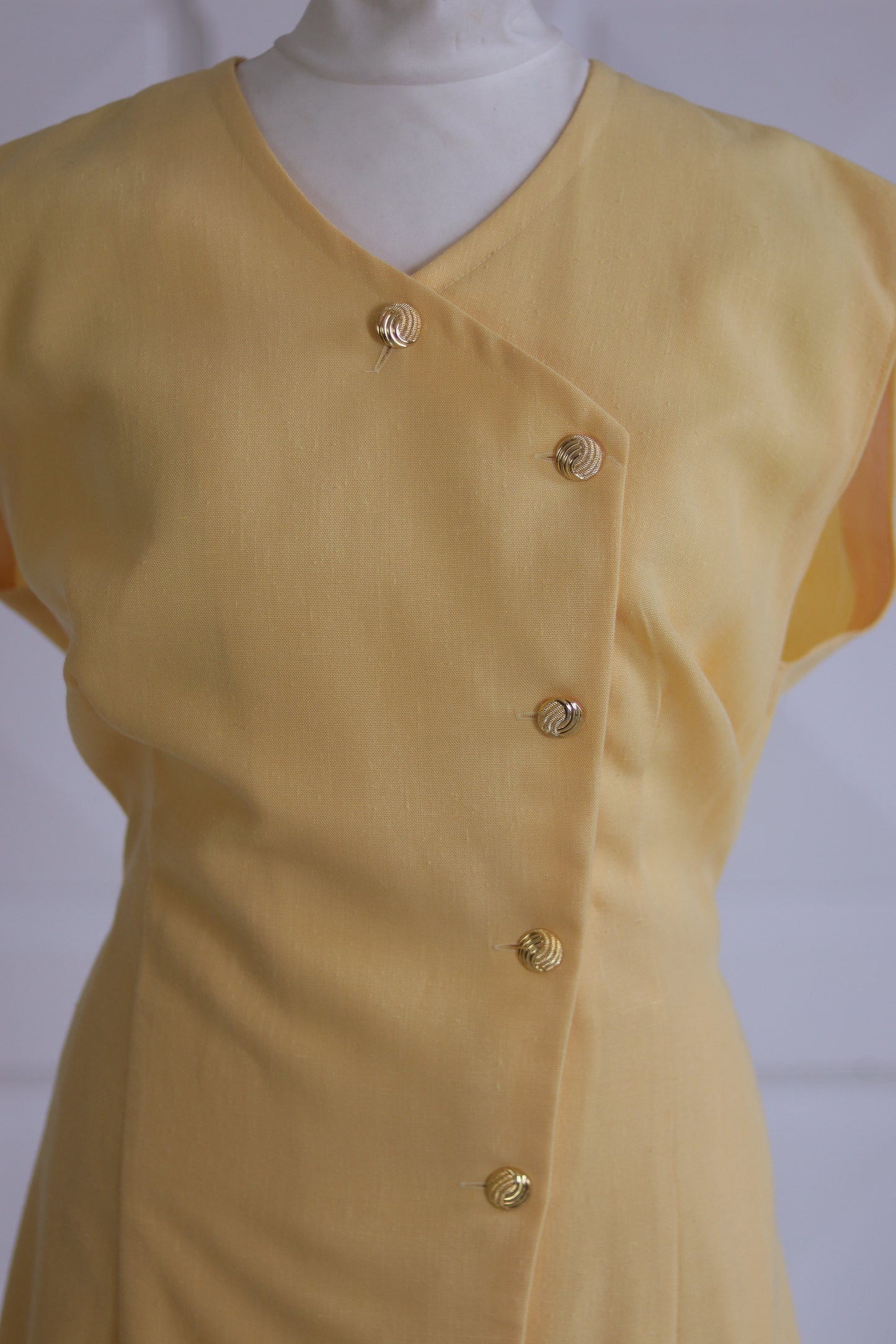 Robe jaune en laine mélangée