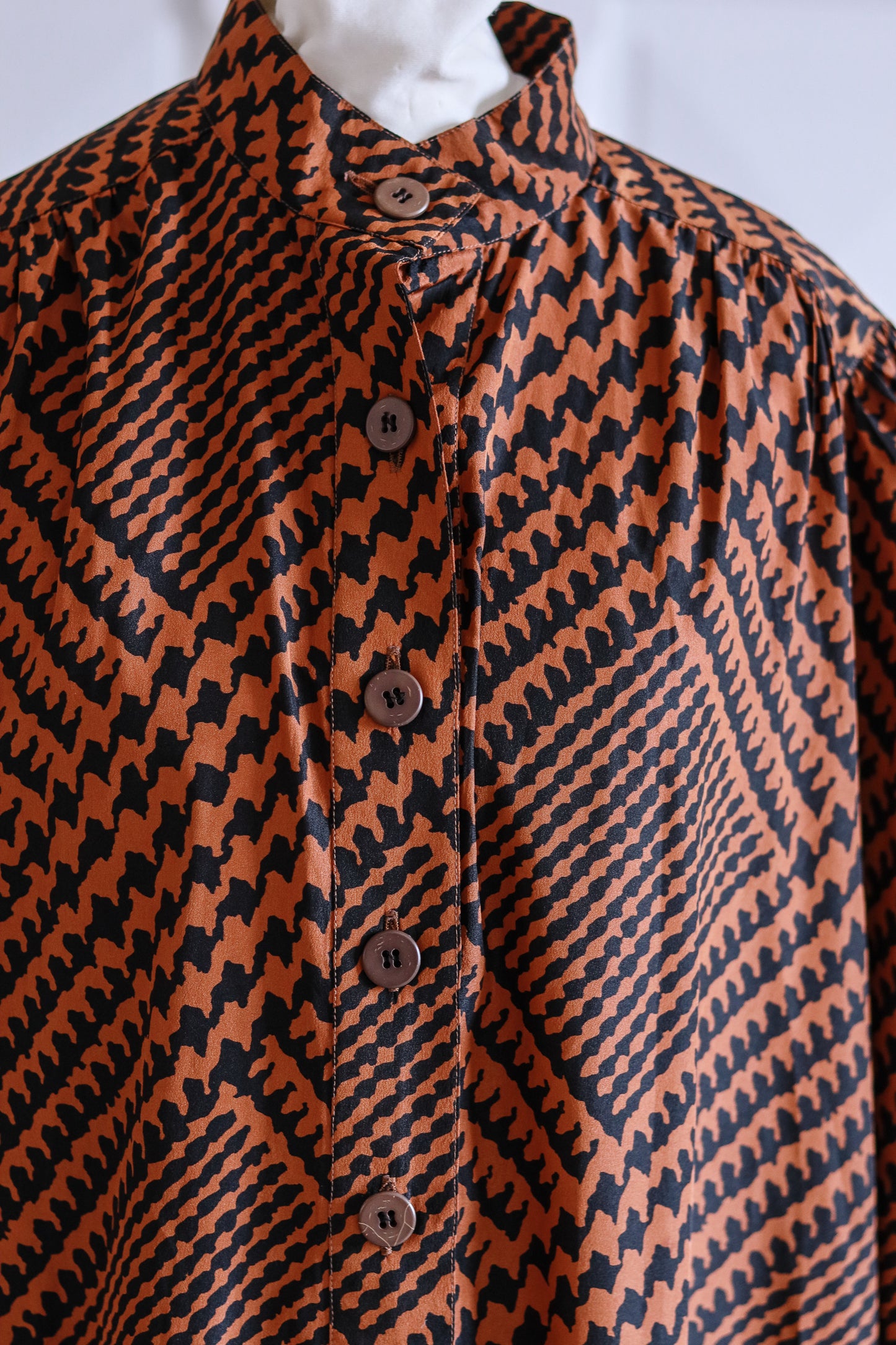Fait main robe à motifs pieds de coq