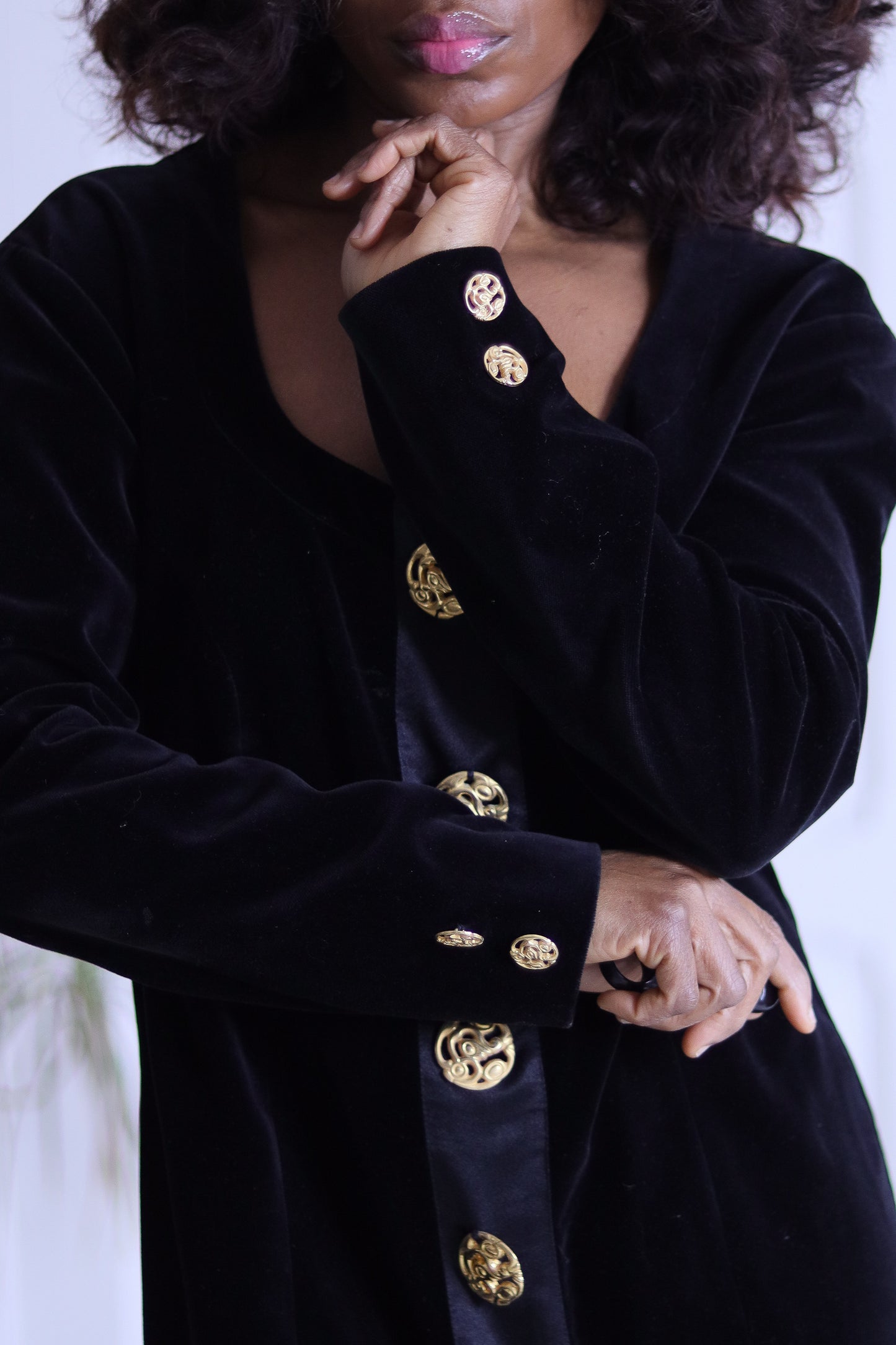 Robe en velours de coton